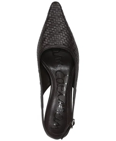 Sam Edelman Bianka Slingback Pump In Cafe Noir Woven Leather
