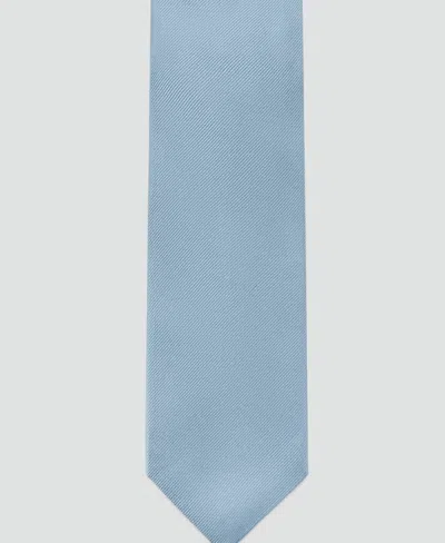 Mango Men's Plain Silk Tie In Sky Blue