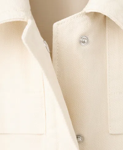 Mango Oversize Denim Vest In Neutral