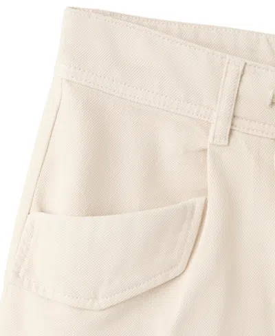 Mango Aria Cotton Drawstring Shorts In Neutral