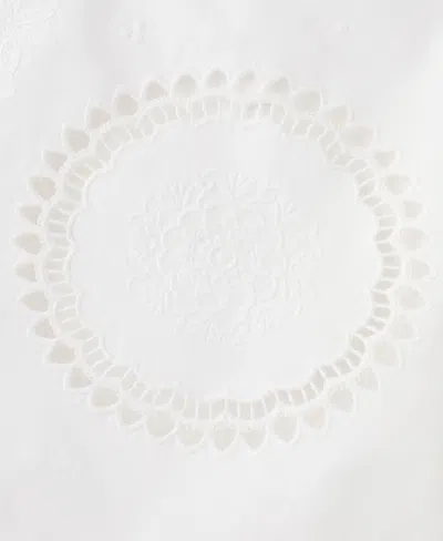Mango Openwork Embroidered Cotton Miniskirt In White