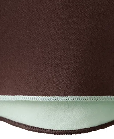 Mango Mixed Asymmetrical Top In Brown