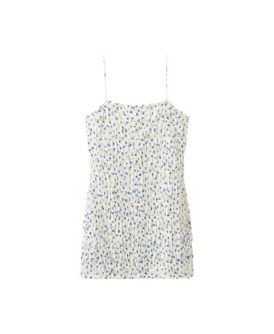 Mango Shirred Minidress In Multi