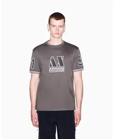 Armani Exchange Regular T-shirt In Cotton Jersey In Gray