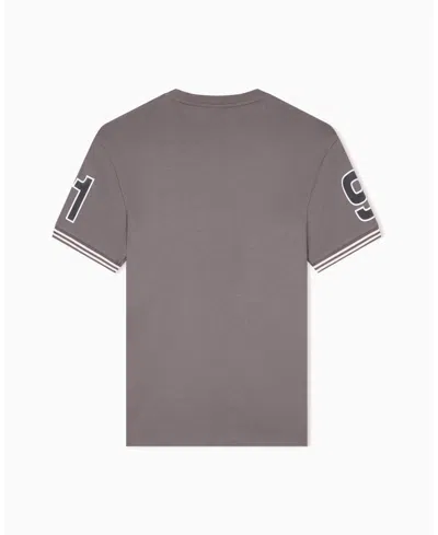Armani Exchange Regular T-shirt In Cotton Jersey In Gray