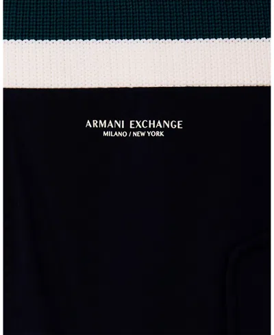 Armani Exchange Regular Fit Blouson Jacket In Deep Navy Vintage Of