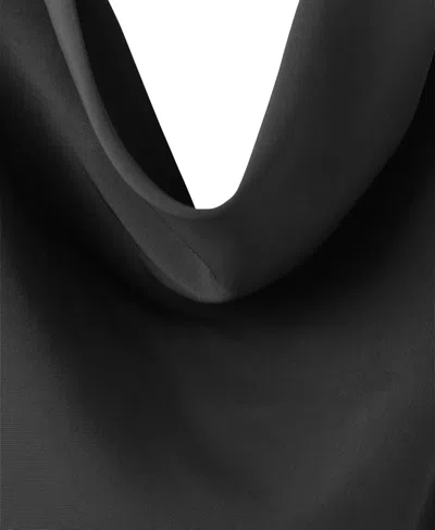 Mango Draped Halter Top In Black