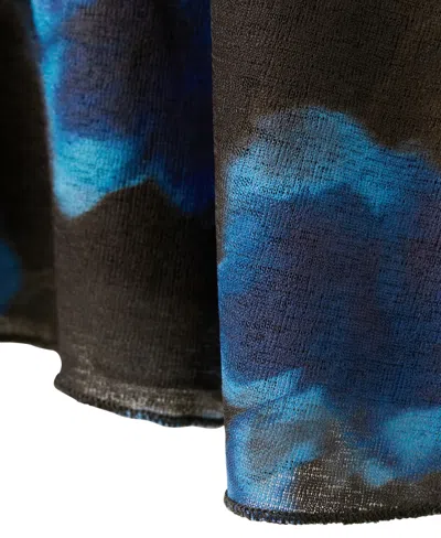 Mango Asymmetrical Printed Mesh Skirt In Black