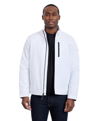 Calvin Klein Stand Collar Soft Shell Jacket In Transparent