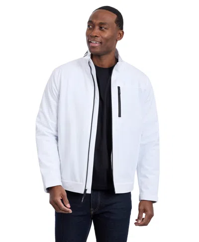 Calvin Klein Stand Collar Soft Shell Jacket In Transparent