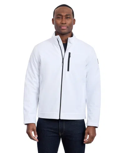Calvin Klein Stand Collar Soft Shell Jacket In Transparent