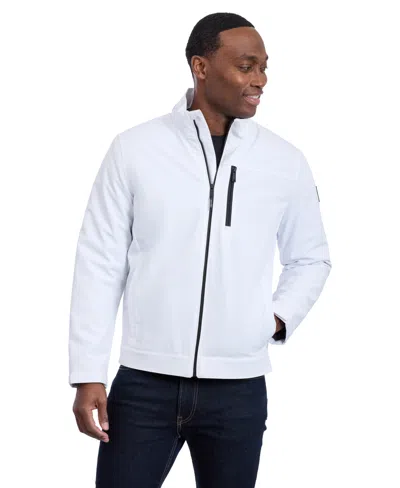 Calvin Klein Stand Collar Soft Shell Jacket In Transparent