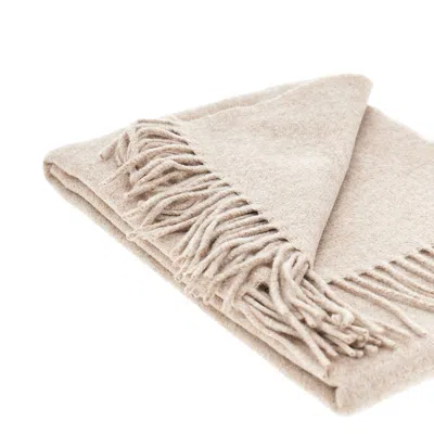 Max Mara Wool Scarf In Beige
