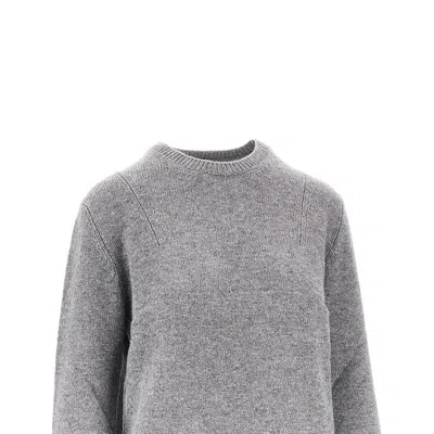 Prada Pullover In Cachemire Con Foulard In Grey
