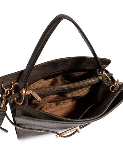 Sam Edelman Structured Florence Medium Leather Satchel Handbag In Chocolate