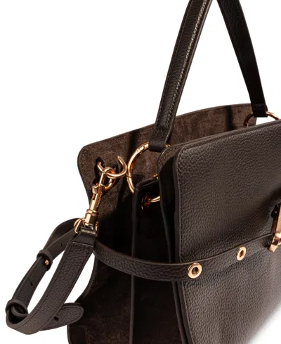 Sam Edelman Structured Florence Medium Leather Satchel Handbag In Chocolate