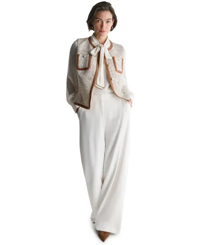 Bcbg Women's Collarless Three-button Jacket In Multi