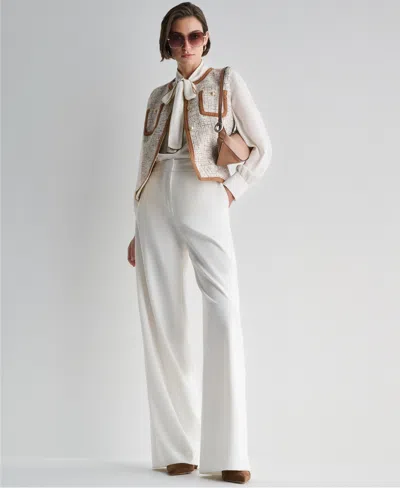 Bcbg Women's Collarless Three-button Jacket In Multi