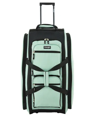 Wrangler Multi-pocket Large Upright Rolling Duffel In Seafoam