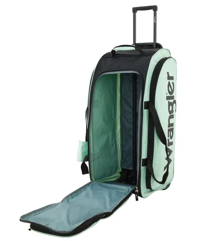 Wrangler Multi-pocket Large Upright Rolling Duffel In Seafoam