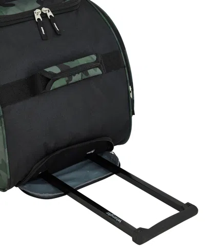 Wrangler Multi-pocket Large Upright Rolling Duffel In Green Camo