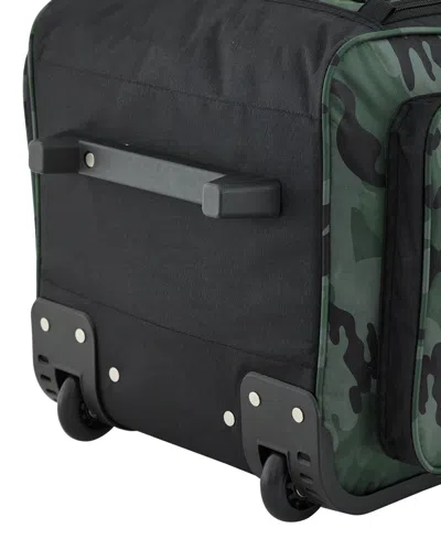 Wrangler Multi-pocket Large Upright Rolling Duffel In Green Camo
