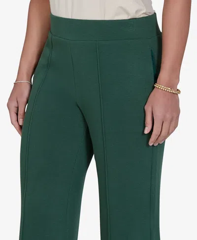 Ruby Rd. Petite Pull-on Wide-leg Knit Pants In Red