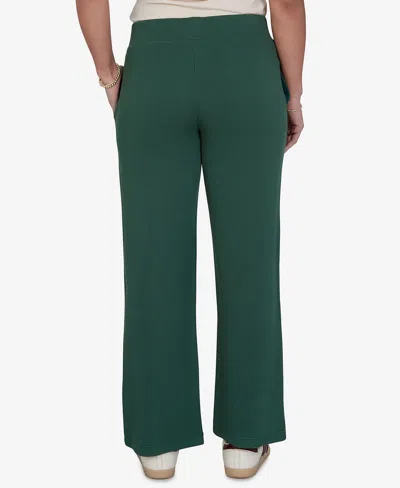 Ruby Rd. Petite Pull-on Wide-leg Knit Pants In Red