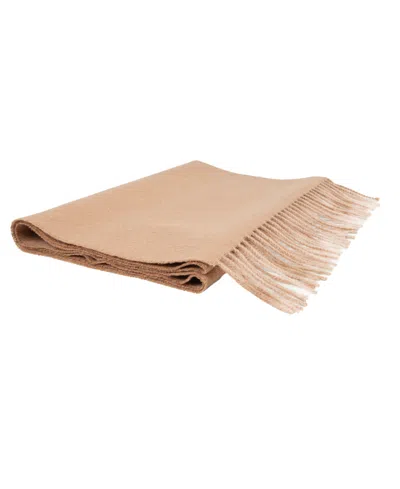 Simply Natural Solid Alpaca Scarf In Camel