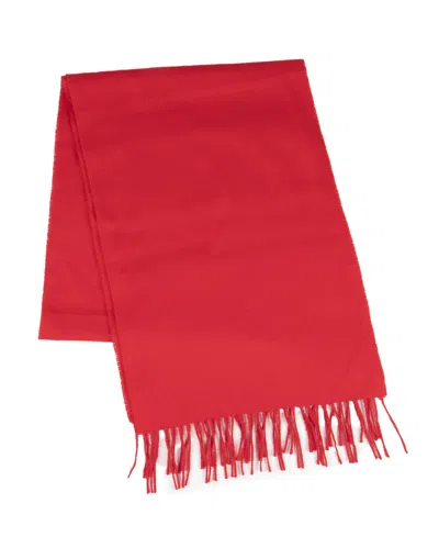 Simply Natural Solid Alpaca Scarf In Red