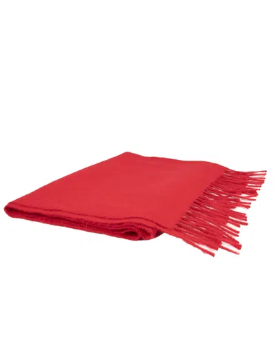 Simply Natural Solid Alpaca Scarf In Red