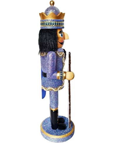 Santa's Workshop 14" Peacock King Nutcracker In Blue