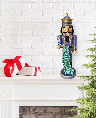 Santa's Workshop 14" Peacock King Nutcracker In Blue