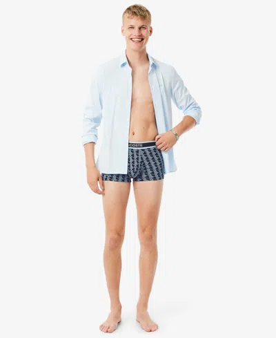 Lacoste Monogram Assorted 3-pack Boxer Briefs In Transparent