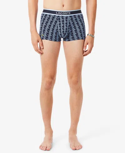 Lacoste Monogram Assorted 3-pack Boxer Briefs In Transparent