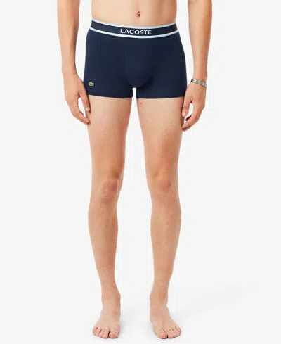 Lacoste Monogram Assorted 3-pack Boxer Briefs In Transparent