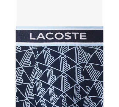 Lacoste Monogram Assorted 3-pack Boxer Briefs In Transparent
