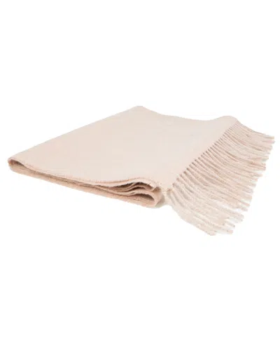 Simply Natural Solid Alpaca Scarf In Beige