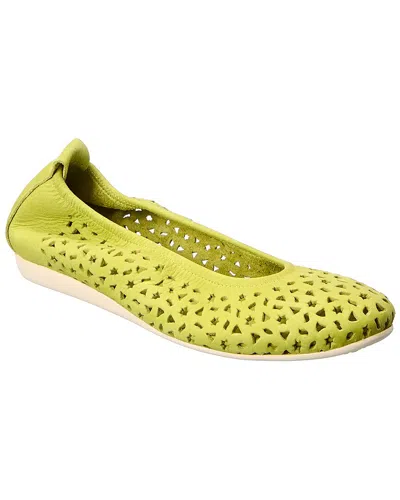 Arche Lilly Leather Flat In Yellow