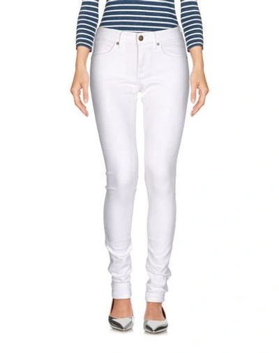 Shop Burberry Jeans In White