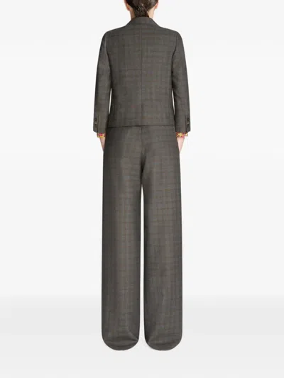 Dries Van Noten Checked Wool Blazer In Multi