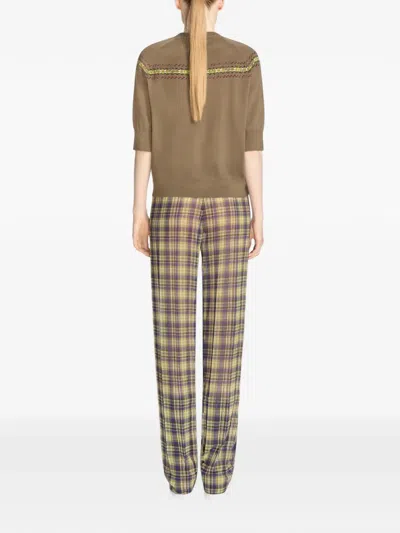 Dries Van Noten Elasticated Pleated Pants In Green