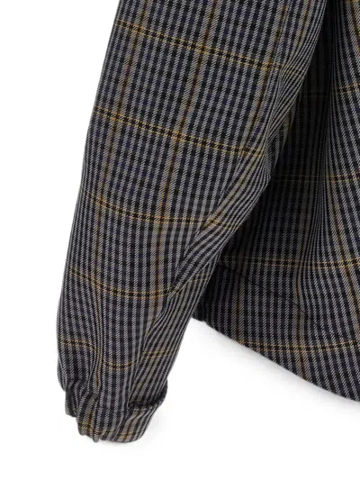 Tela Niki Check-pattern Jacket In Gray