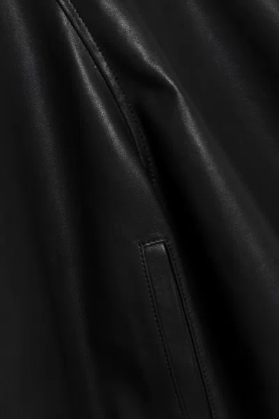 Simkhai Orvik Leather Cape Jacket In Black