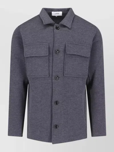 Lardini Collared Jacket Long Sleeves Versatile Style In Multi
