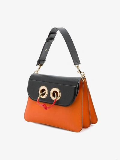 Shop Jw Anderson Medium Orange Black Pierce Shoulder Bag