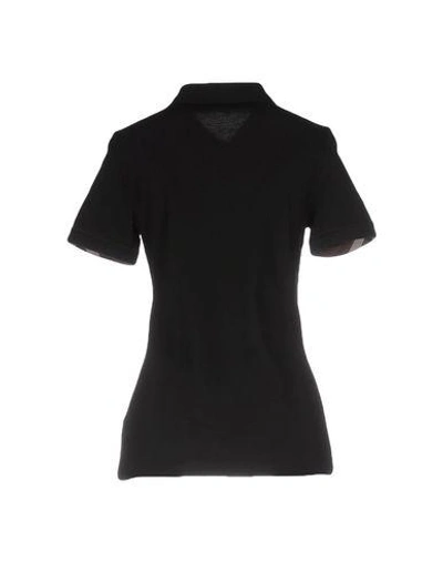 Shop Burberry Woman Polo Shirt Black Size M Cotton, Elastane