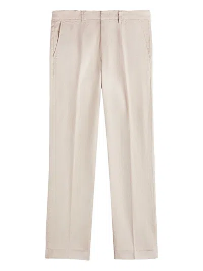 Fay Rolled-hem Button-fastening Shorts With Welt Pockets In Neutral