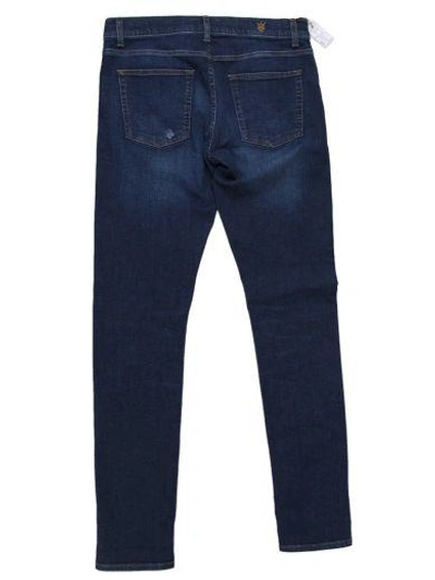 Shop Alexander Mcqueen Ble Cotton Jeans With Patches In Blue