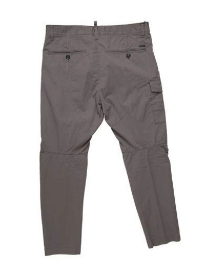 Shop Dsquared2 Grey Cotton Cargo Trousers